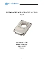 Piezoconcept HS1H Installation And Operation Manual preview