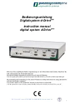 piezosystemjena d-Drive pro Instruction Manual preview