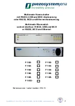 Preview for 3 page of piezosystemjena F-166 Instruction Manual