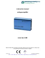 Preview for 1 page of piezosystemjena nano box USB Instruction Manual