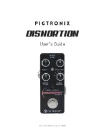 Предварительный просмотр 1 страницы pigtronix DISNORTION User Manual