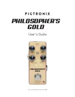 Preview for 1 page of pigtronix PHILOSOPHER'S GOLD User Manual