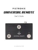 pigtronix UNIVERSAL REMOTE User Manual предпросмотр