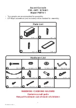 Предварительный просмотр 2 страницы Pike & Main 1074651 Assembly Instructions Manual