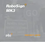 Preview for 1 page of Pike RoboSign MK3 Operator'S Manual