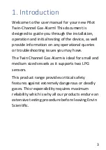 Preview for 4 page of Pilot Communications Twin Channel Gas Alarm User Manual