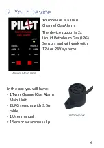 Preview for 5 page of Pilot Communications Twin Channel Gas Alarm User Manual