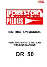 Pilous FORESTOR OR 50 Instruction Manual preview