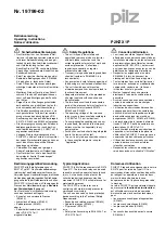 Preview for 1 page of Pilz P2HZ X1P Operating Instructions Manual