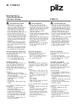 Preview for 1 page of Pilz PNOZ 10 Technical Instructions