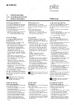 Preview for 1 page of Pilz PNOZ m1p Operating Instructions Manual