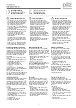 Preview for 1 page of Pilz PZE X4 Operating Instructions Manual