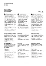 Pilz S1UK Operating Instructions Manual preview