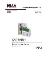 Preview for 1 page of Pima CAPTAIN-i 4410061 Installation Manual