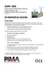 Pima GSM-200 Installation Manual preview