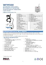 Pima WFM500 Installation Instructions Manual preview