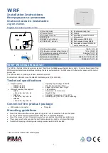 Preview for 1 page of Pima WRF Installation Instructions Manual