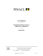 Preview for 1 page of Pinacl 2233 User Manual