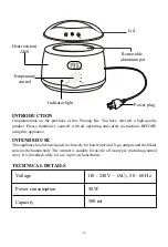 Preview for 2 page of Pink Diamond Wax Warmer Kit User Manual