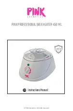 PINK PROFESSIONAL WAX HEATER 450 ML Instruction Manual preview