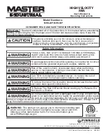 Preview for 1 page of Pinnacle Climate Technologies MASTER INDUSTRIAL MHD-24P User'S Manual & Operating Instructions