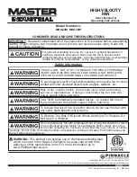 Preview for 1 page of Pinnacle Climate Technologies MASTER INDUSTRIAL MHD-24W User'S Manual & Operating Instructions