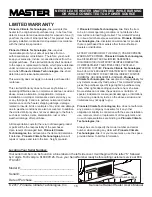 Preview for 17 page of Pinnacle Climate Technologies MASTER MH-125-OFR-A User'S Manual & Operating Instructions