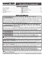 Preview for 2 page of Pinnacle Climate Technologies Master MH-140T-KFA User'S Manual & Operating Instructions