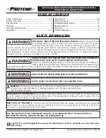 Preview for 2 page of Pinnacle Climate Technologies PROTEMP PT-140T-KFA User'S Manual & Operating Instructions