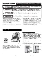 Предварительный просмотр 2 страницы Pinnacle Climate Technologies Remington 20REM-F User'S Manual & Operating Instructions