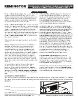 Preview for 17 page of Pinnacle Climate Technologies REMINGTON REM-125-OFR-B User'S Manual & Operating Instructions