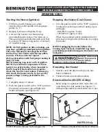 Preview for 8 page of Pinnacle Climate Technologies Remington REM-125-OFR-O User'S Manual & Operating Instructions