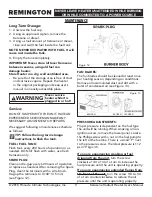 Preview for 9 page of Pinnacle Climate Technologies Remington REM-125-OFR-O User'S Manual & Operating Instructions