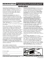 Preview for 35 page of Pinnacle Climate Technologies Remington REM-125-OFR-O User'S Manual & Operating Instructions