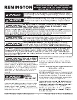 Preview for 2 page of Pinnacle Climate Technologies REMINGTON REM-125V-GFA-O User'S Manual & Operating Instructions