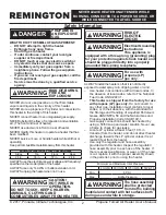 Preview for 3 page of Pinnacle Climate Technologies REMINGTON REM-125V-GFA-O User'S Manual & Operating Instructions