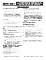 Preview for 21 page of Pinnacle Climate Technologies REMINGTON REM-140T-KFA-B User'S Manual & Operating Instructions