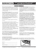 Preview for 14 page of Pinnacle Climate Technologies Remington REM-140T-KFA-O User'S Manual & Operating Instructions