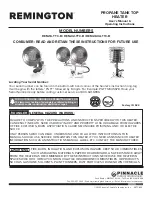 Pinnacle Climate Technologies REMINGTON REM-16-TTC-B User'S Manual & Operating Instructions preview