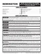 Preview for 2 page of Pinnacle Climate Technologies REMINGTON REM-16-TTC-B User'S Manual & Operating Instructions