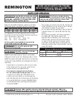 Preview for 5 page of Pinnacle Climate Technologies REMINGTON REM-16-TTC-B User'S Manual & Operating Instructions