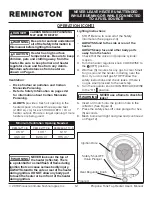 Preview for 12 page of Pinnacle Climate Technologies REMINGTON REM-16-TTC-B User'S Manual & Operating Instructions