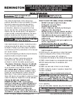 Preview for 3 page of Pinnacle Climate Technologies Remington REM-200V-LPC-O User'S Manual & Operating Instructions