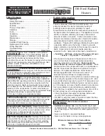 Preview for 2 page of Pinnacle International HH-125-OFR-A User'S Manual And Operating Instructions