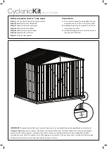 Preview for 2 page of Pinnacle Outdoor Cyclonic Kit 3.0m Gable Series Assembly Instructions Manual