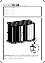 Предварительный просмотр 2 страницы Pinnacle Outdoor GardenSHED 3.0m Skillion Series Assembly Instructions Manual