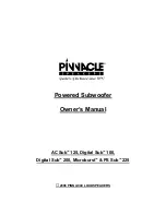 Preview for 1 page of Pinnacle Speakers AC Sub 125 Owner'S Manual