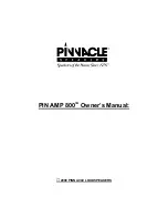 Pinnacle Speakers PIN AMP 800 Owner'S Manual preview