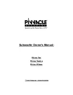 Pinnacle Speakers Rhino-Fiftenn Owner'S Manual preview