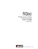 Preview for 1 page of Pinnacle Systems FXDEKO User Manual